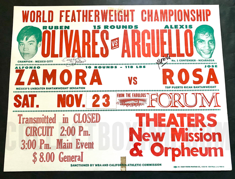 Alexis Arguello Ruben Olivares Poster Closed Circuit