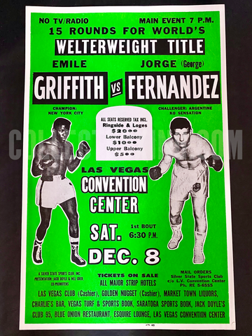 GRIFFITH, EMILE / JORGE FERNANDEZ POSTER (1962)