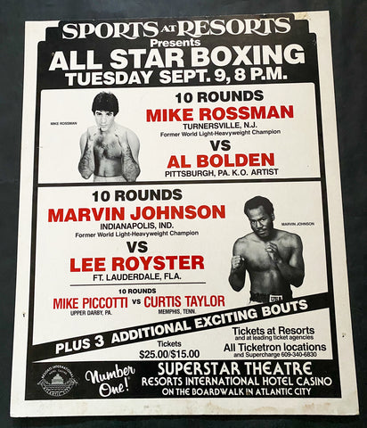 ROSSMAN, MIKE / AL BOLDEN ON SITE POSTER 1980