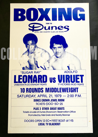 Leonard, Sugar Ray / Adolfo Viruet Poster 1979