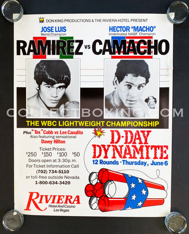 HECTOR CAMACHO VS JOSE LUIS RAMIREZ ON SITE POSTER 1985