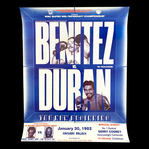 ROBERTO DURAN VS WILFRED BENITEZ ON SITE POSTER 1982