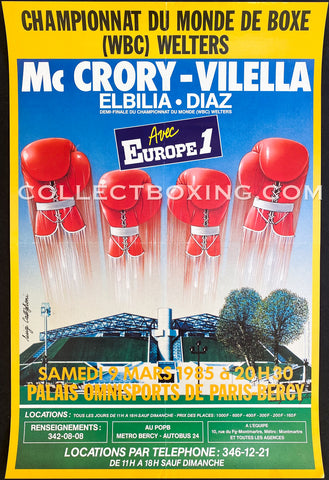 MILTON MCCRORY VS PEDRO VILELLA ON SITE POSTER 1985