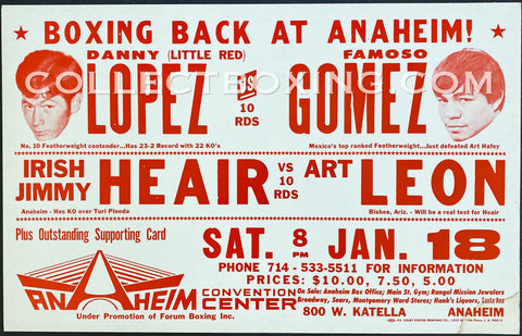 DANNY LOPEZ VS OCTAVIO GOMEZ ON SITE POSTER 1975