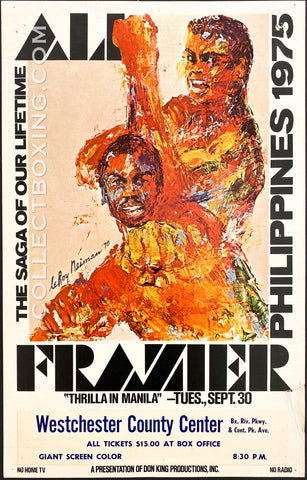 MUHAMMAD ALI VS JOE FRAZIER III CLOSED CIRCUIT POSTER 1975