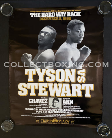 MIKE TYSON VS ALEX STEWART ON SITE POSTER 1990