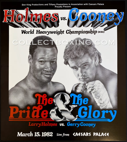 HOLMES, LARRY / GERRY COONEY CLOSED CIRCUIT POSTER 1982