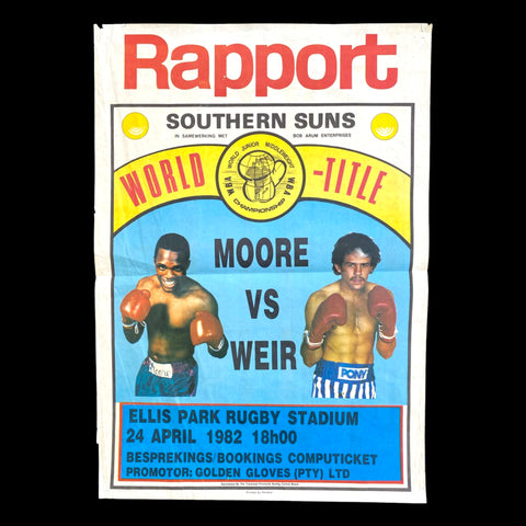 DAVEY MOORE VS CHARLIE WEIR ON SITE POSTER 1982