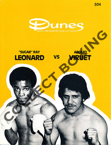 LEONARD, SUGAR RAY / ADOLFO VIRUET OFFICIAL PROGRAM (1979)